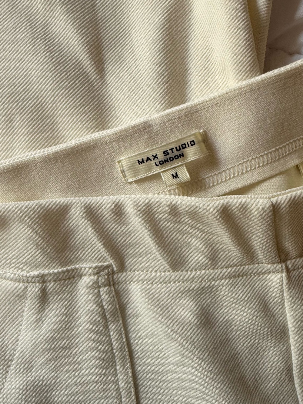 Max Studio Cream Wide Leg Pants